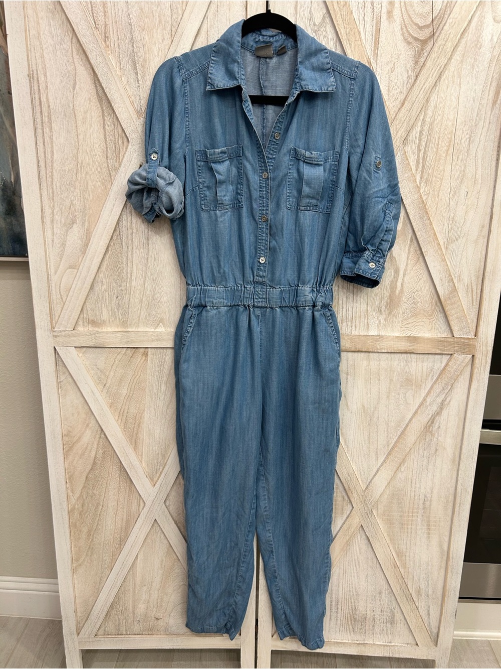Soho Apparel Light Denim Jumpsuit - Light Blue